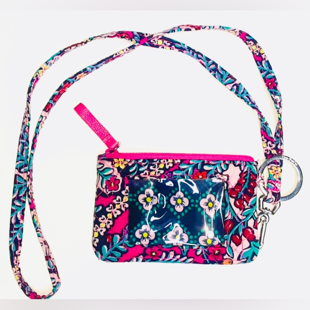 Vera Bradley Iconic Zip ID Case&Lanyard in “Kaleidoscope”